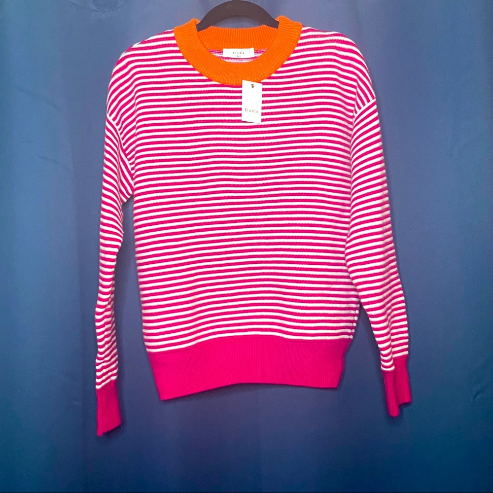 Elodie Stripe Knit Sweater Size Small